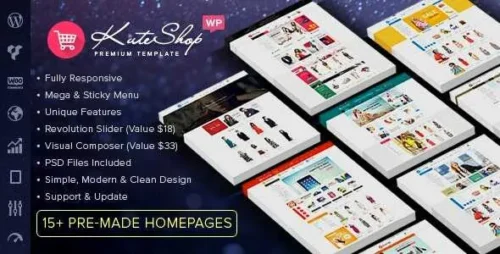 KuteShop Theme GPL v4.2.1 – Fashion, Electronics & Marketplace Elementor WooCommerce Websites